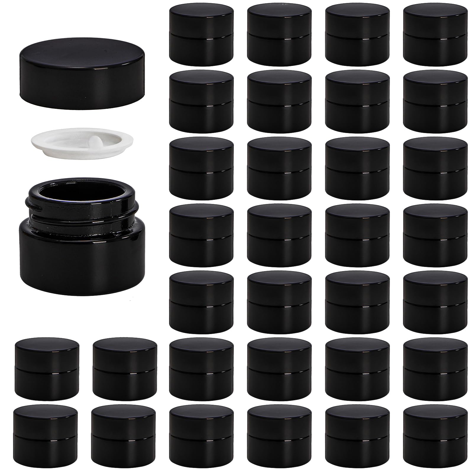 Nicunom 30-pack 5ml sample containers with lids for travel samples