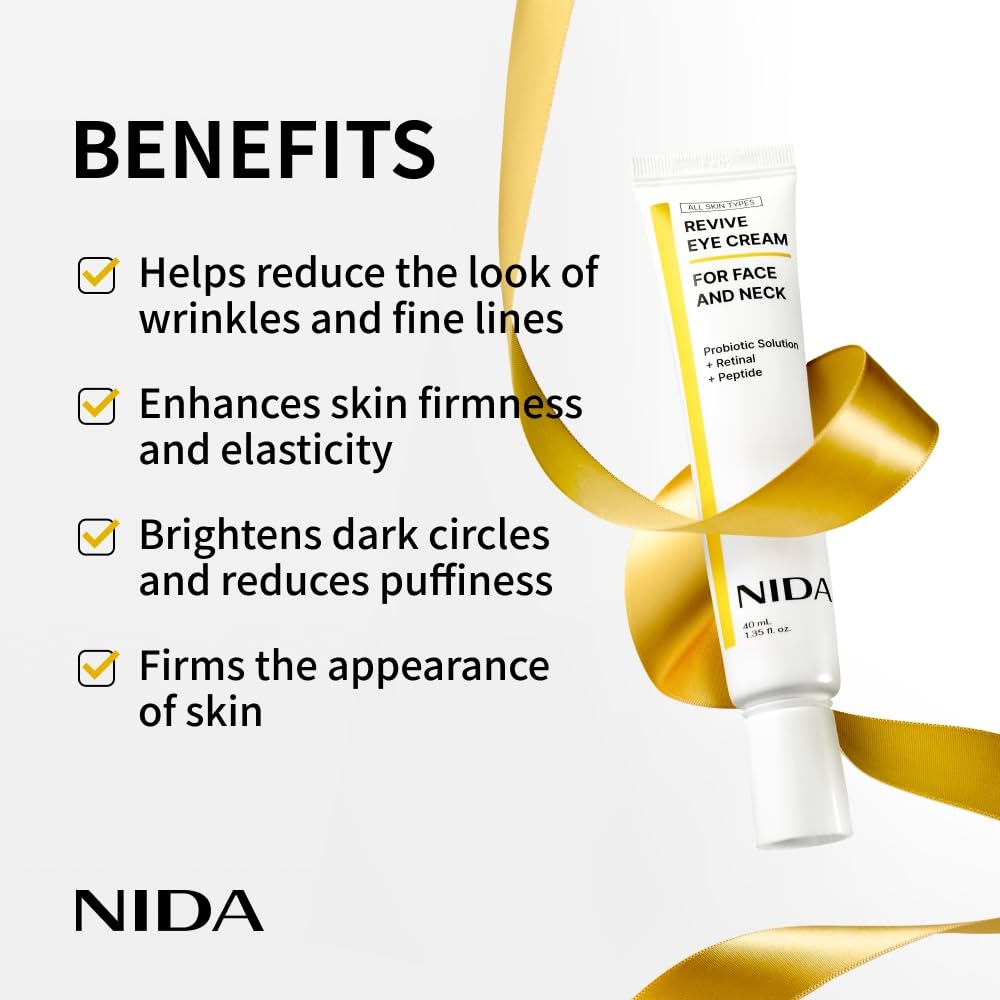NIDA Revive eye cream daily use scene demonstrates long lasting hydration