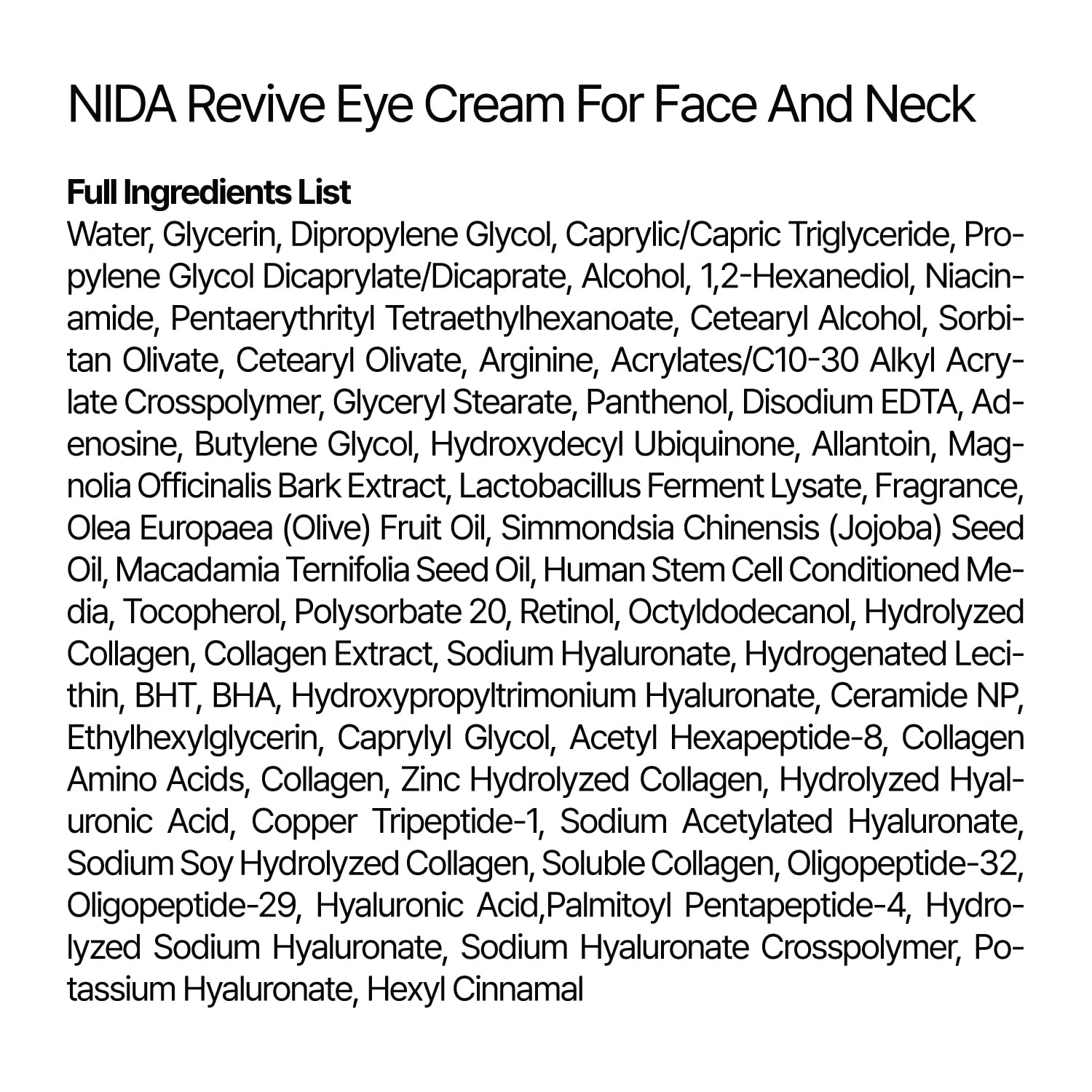 NIDA Revive after-application glow improves skin texture and hydration