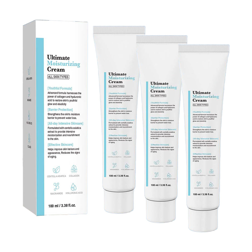 Nida Youthful Formula Ultimate Moisturizing Cream packaging highlights lightweight hydration.