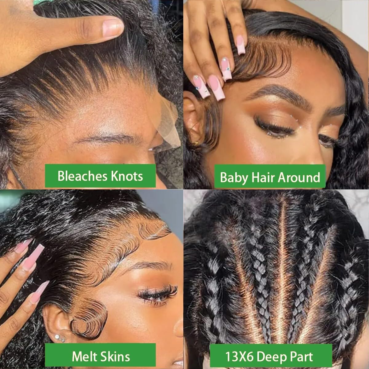 Nidoneld 30-inch wet and wavy lace front wig for daily wear.