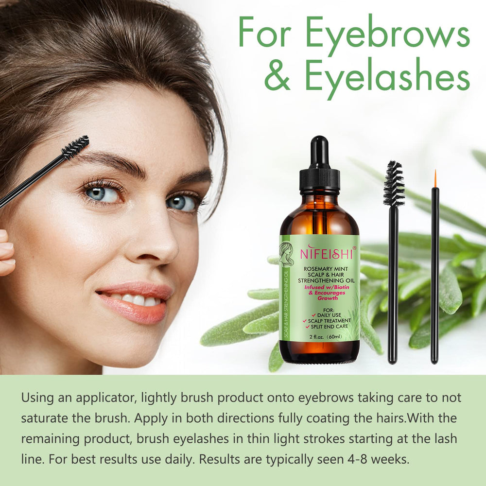 NIFEISHI eyelash brush with rosemary oil enables precise lash care for fuller-looking lashes