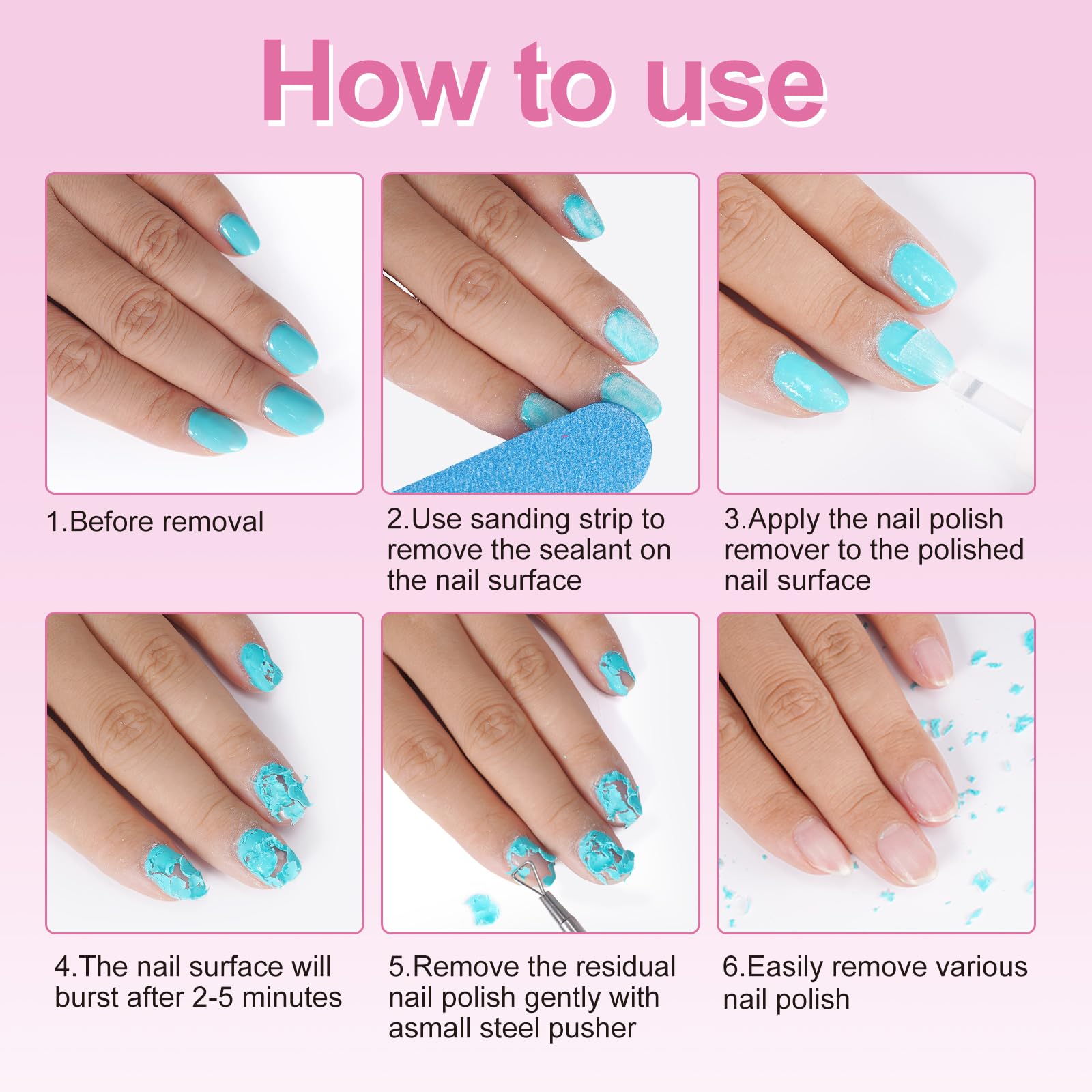 NIFEISHI nails after removal look smooth and nail-friendly