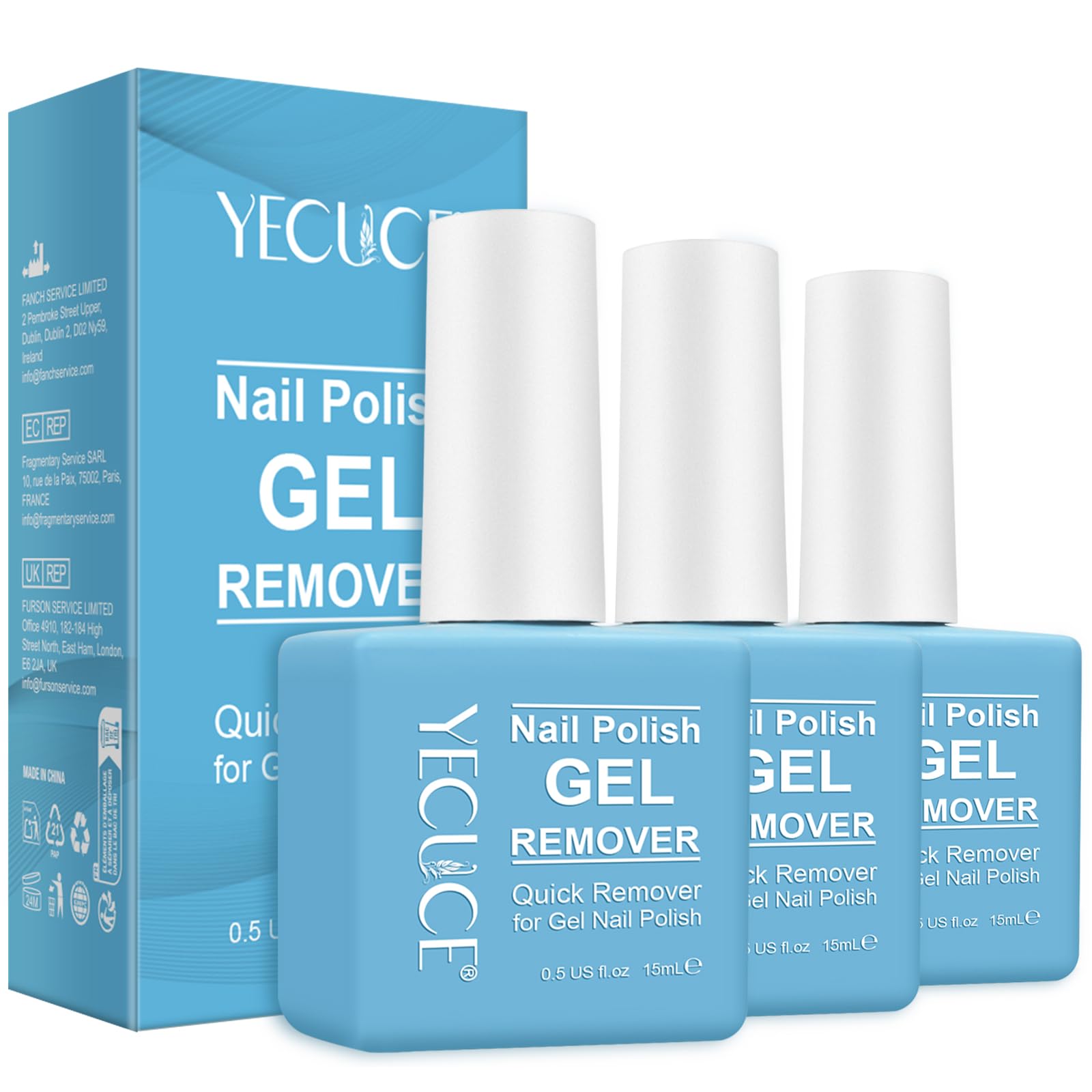 NIFEISHI gel polish remover bottle close-up for quick at-home manicure