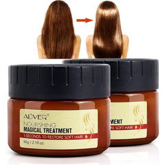 NIFEISHI Magical Keratin Hair Treatment Oil bottle pour for quick at-home 5-second application.