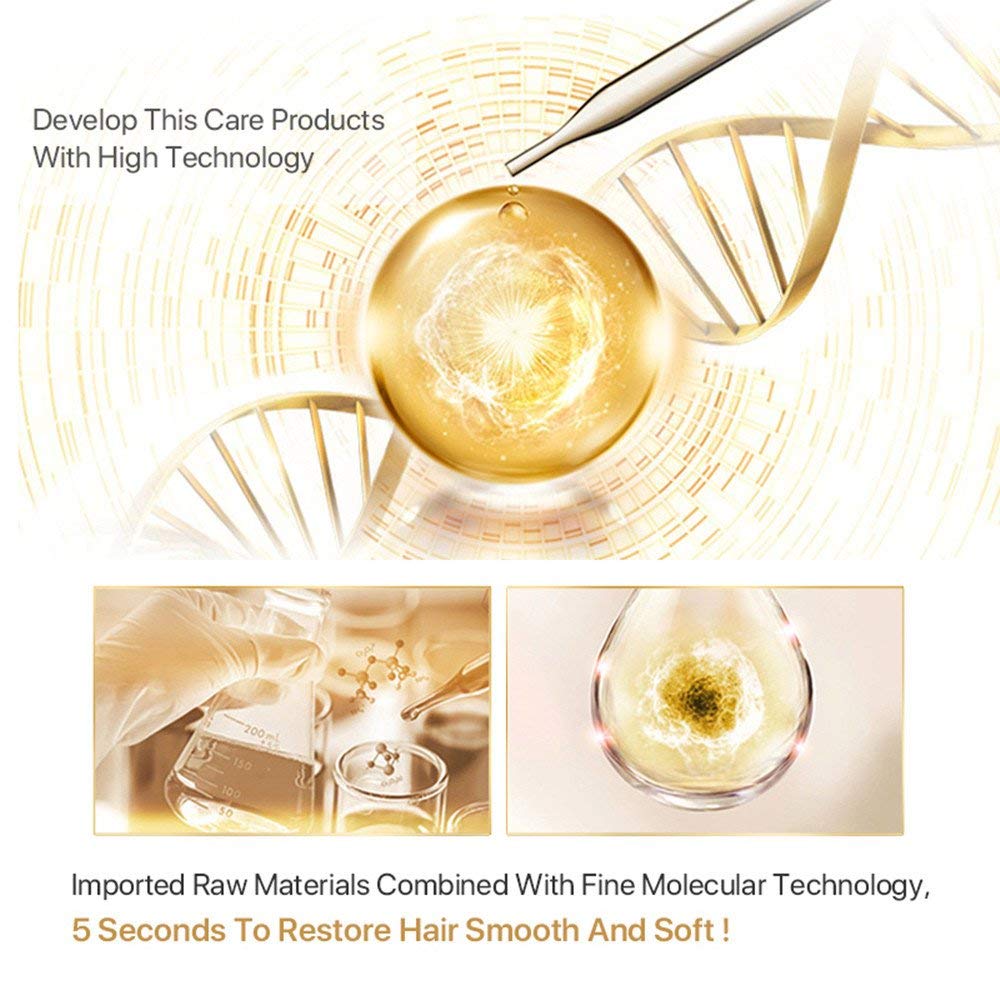 NIFEISHI Magical Keratin Oil texture closeup highlights luxurious silky feel.