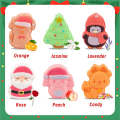 NIGOWAYS Christmas bath bombs reindeer shape with colorful bubbles