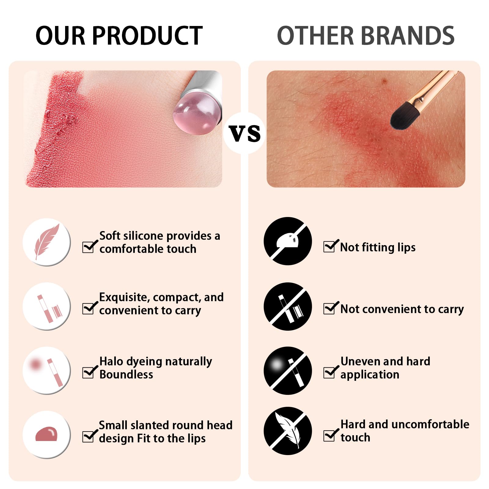 NILIYA durable silicone nail brush suitable for beginners and pros