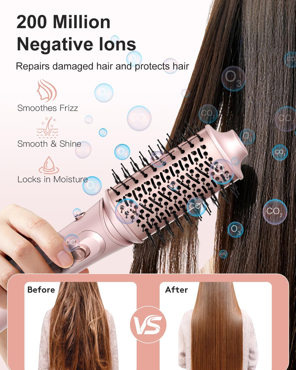 Nimmu Blow Dryer Brush Set 360 airflow ceramic coating for even warmth