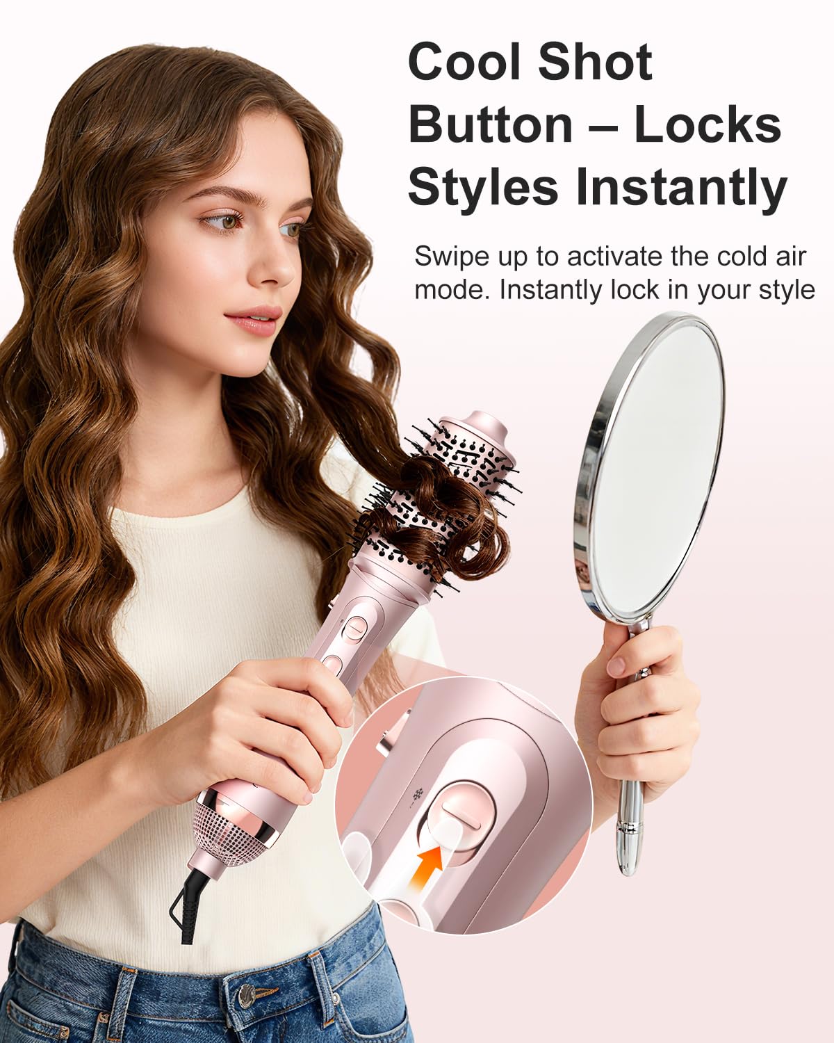 Nimmu Blow Dryer Brush Set one-hand control for easy styling on the go