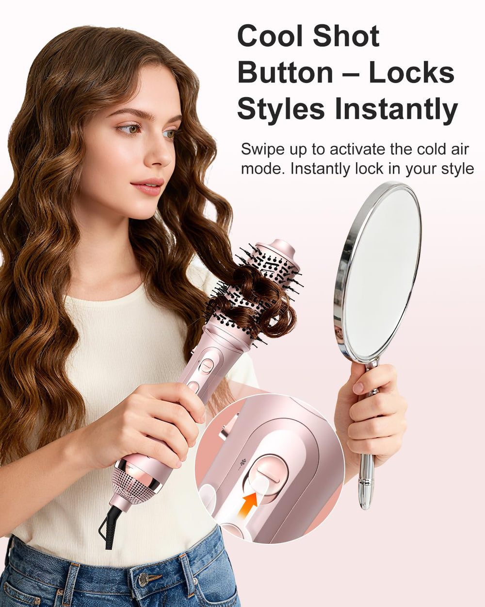 Nimmu Blow Dryer Brush Set one-hand control for easy styling on the go
