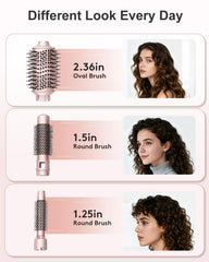 Nimmu Blow Dryer Brush Set 1-5 inch round thermal brush salon-ready blowouts at home