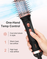 Nimmu round thermal brush blowout image for salon-quality straight finish