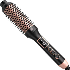 Nimmu thermal brush front view with digital display for precise styling options