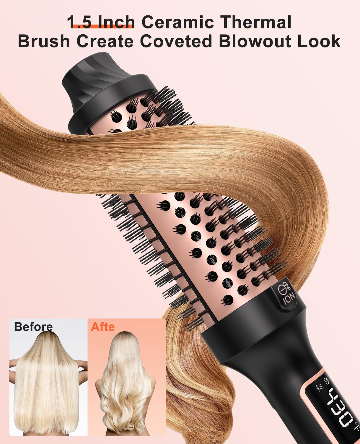 Nimmu thermal brush with negative ion tech to reduce frizz and boost shine