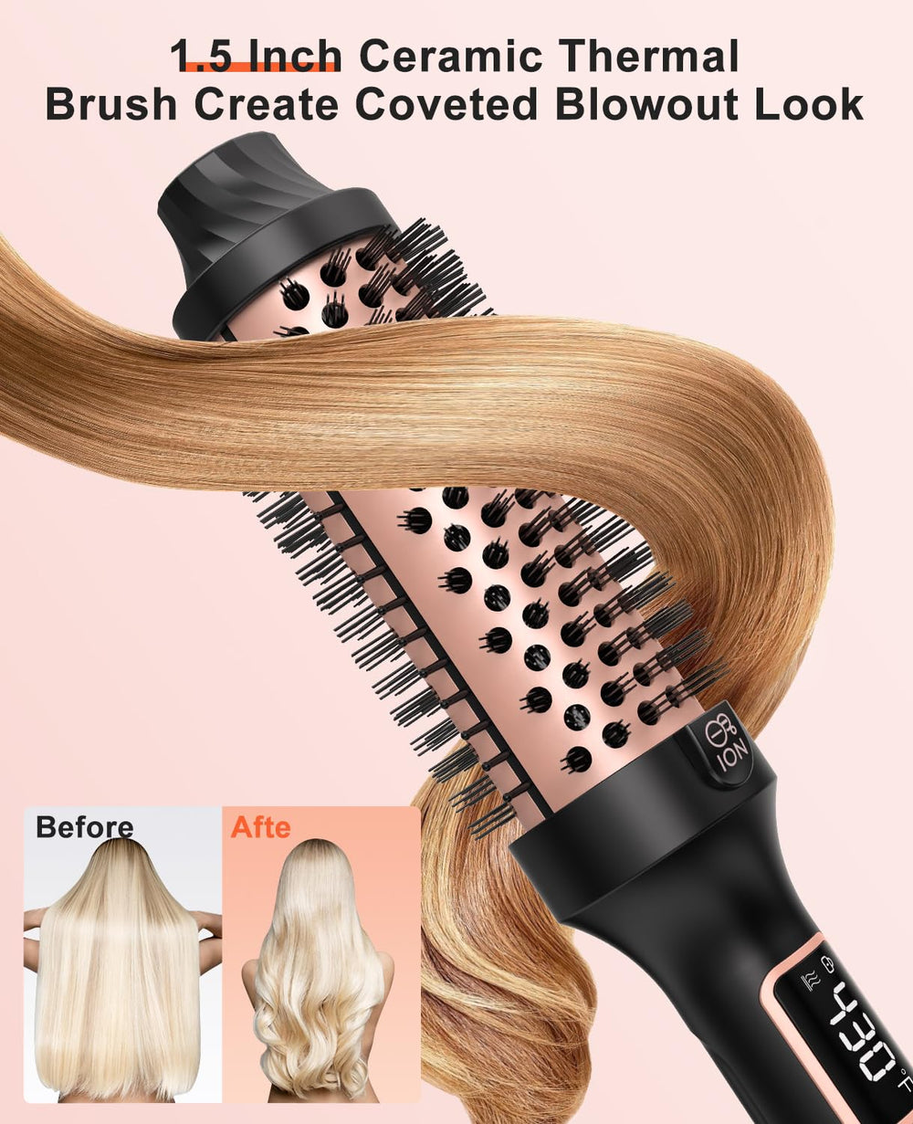 Nimmu thermal brush with negative ion tech to reduce frizz and boost shine