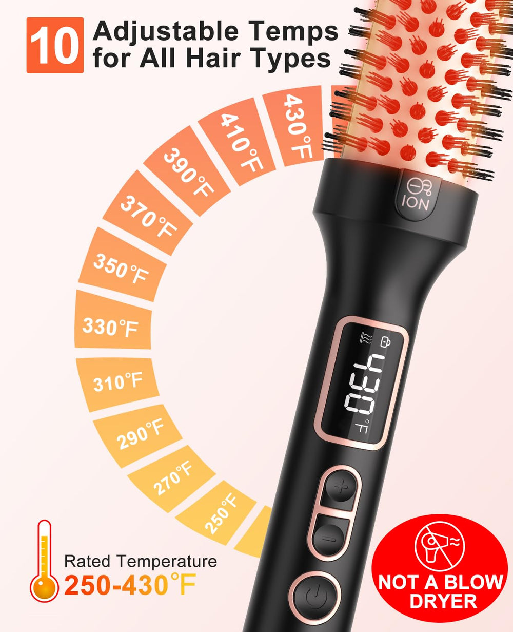 Nimmu thermal brush close-up of one-point-five-inch barrel for versatile curls