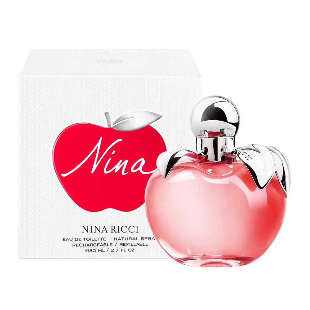 Nina Ricci Nina fragrance on display suggests a luxurious gifting option.