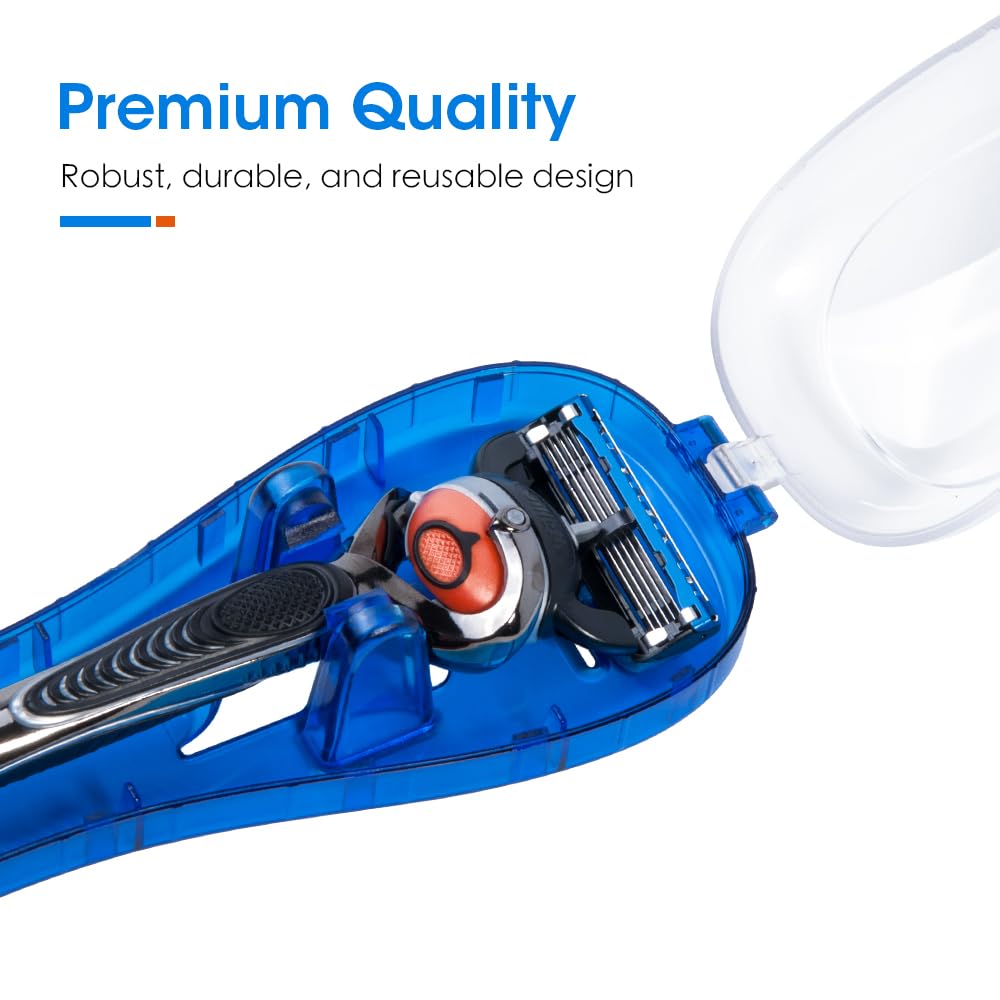 Nincha razor case shows durable plastic guarding blades during travel