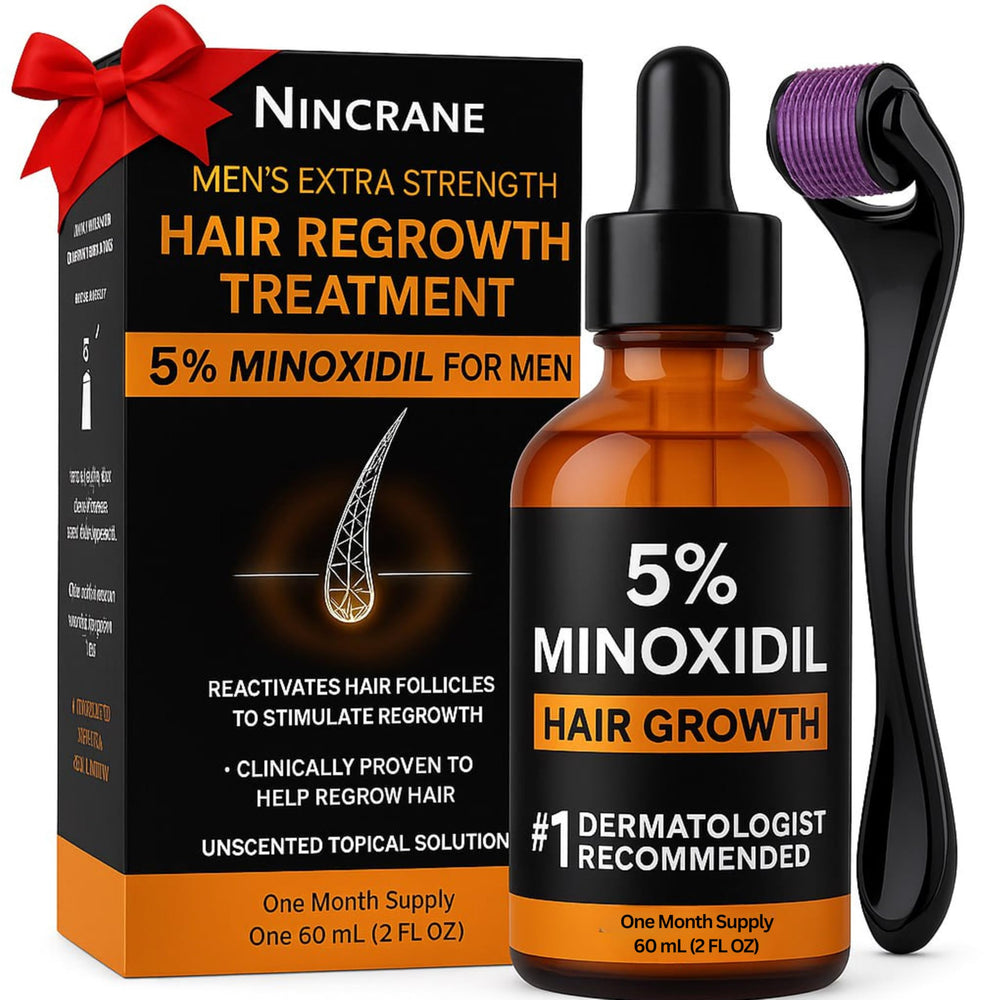 Nincrane minoxidil 5 percent bottle for targeted regrowth application.