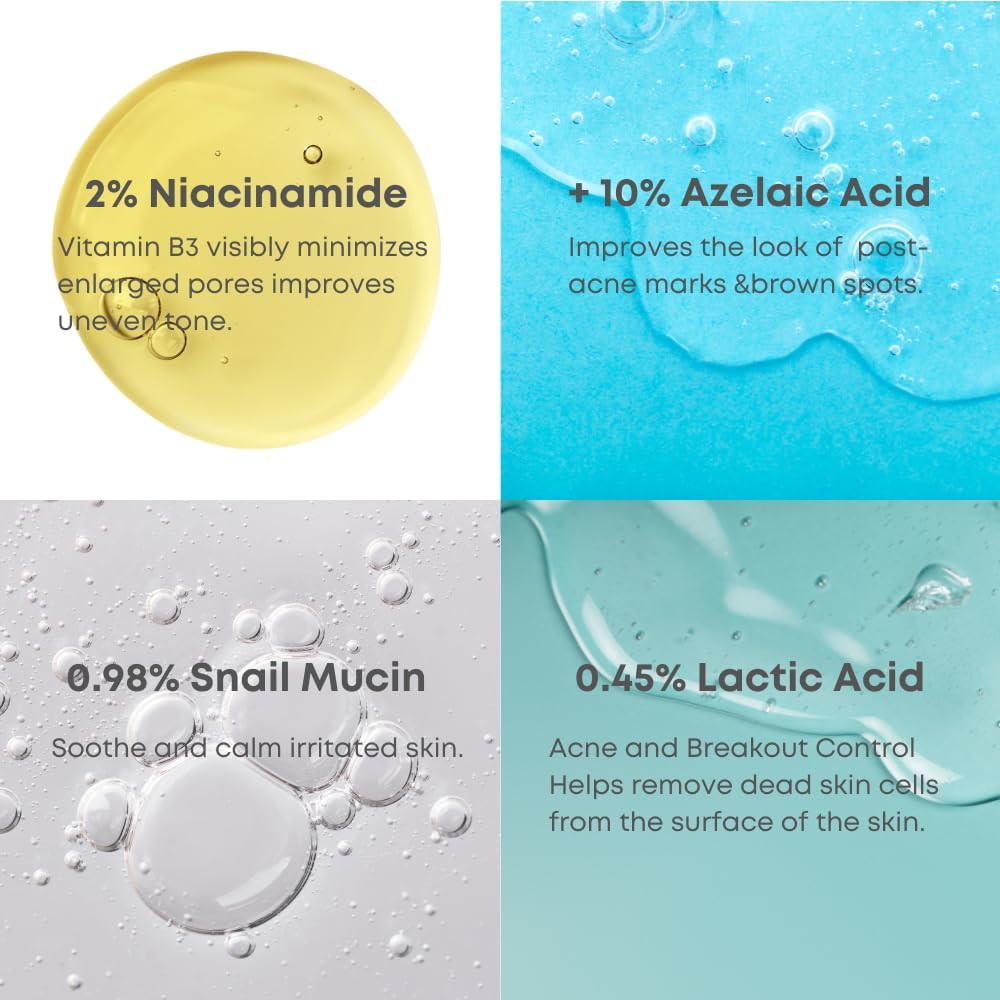 NINELESS A-Control 10% Azelaic Serum pump dispenser; easy daily application for consistent results.