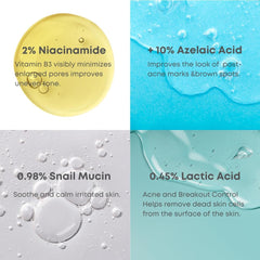 NINELESS A-Control 10% Azelaic Serum pump dispenser; easy daily application for consistent results.