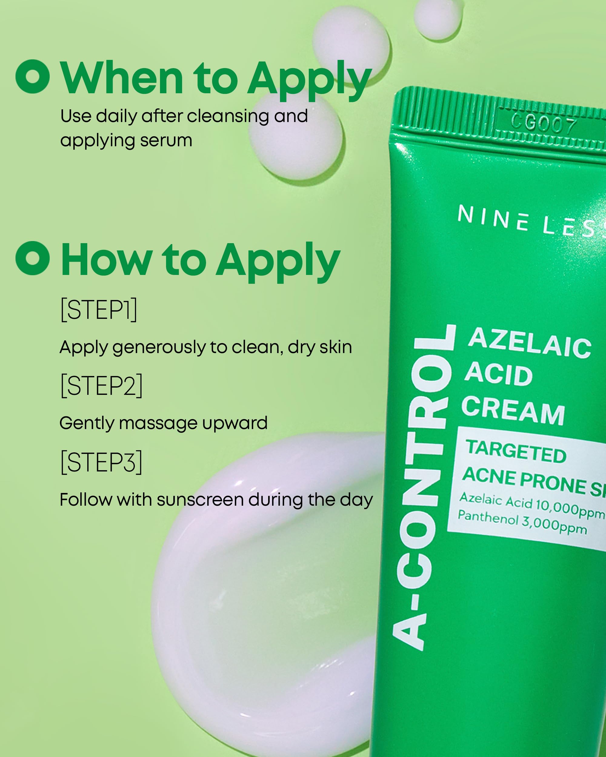 NINELESS A-Control provides hydration while balancing oil for sensitive skin.