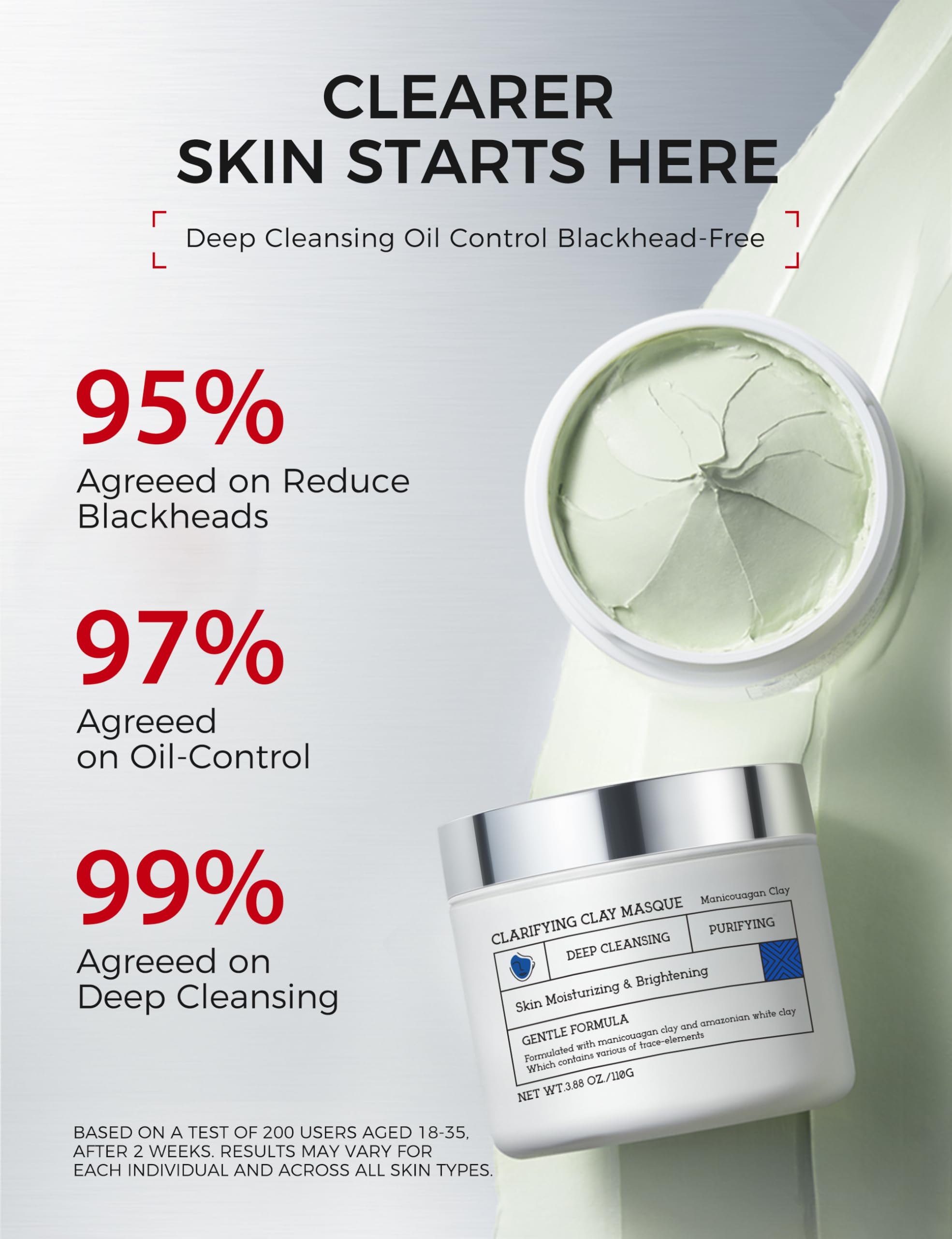 NING DERMOLOGIE clay mask malachite-extract shot emphasizes protective antioxidant benefits.