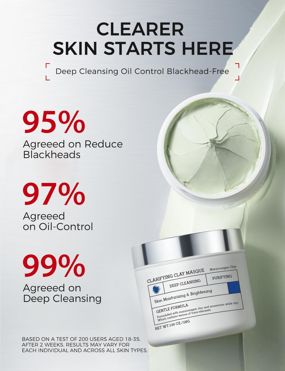 NING DERMOLOGIE clay mask malachite-extract shot emphasizes protective antioxidant benefits.