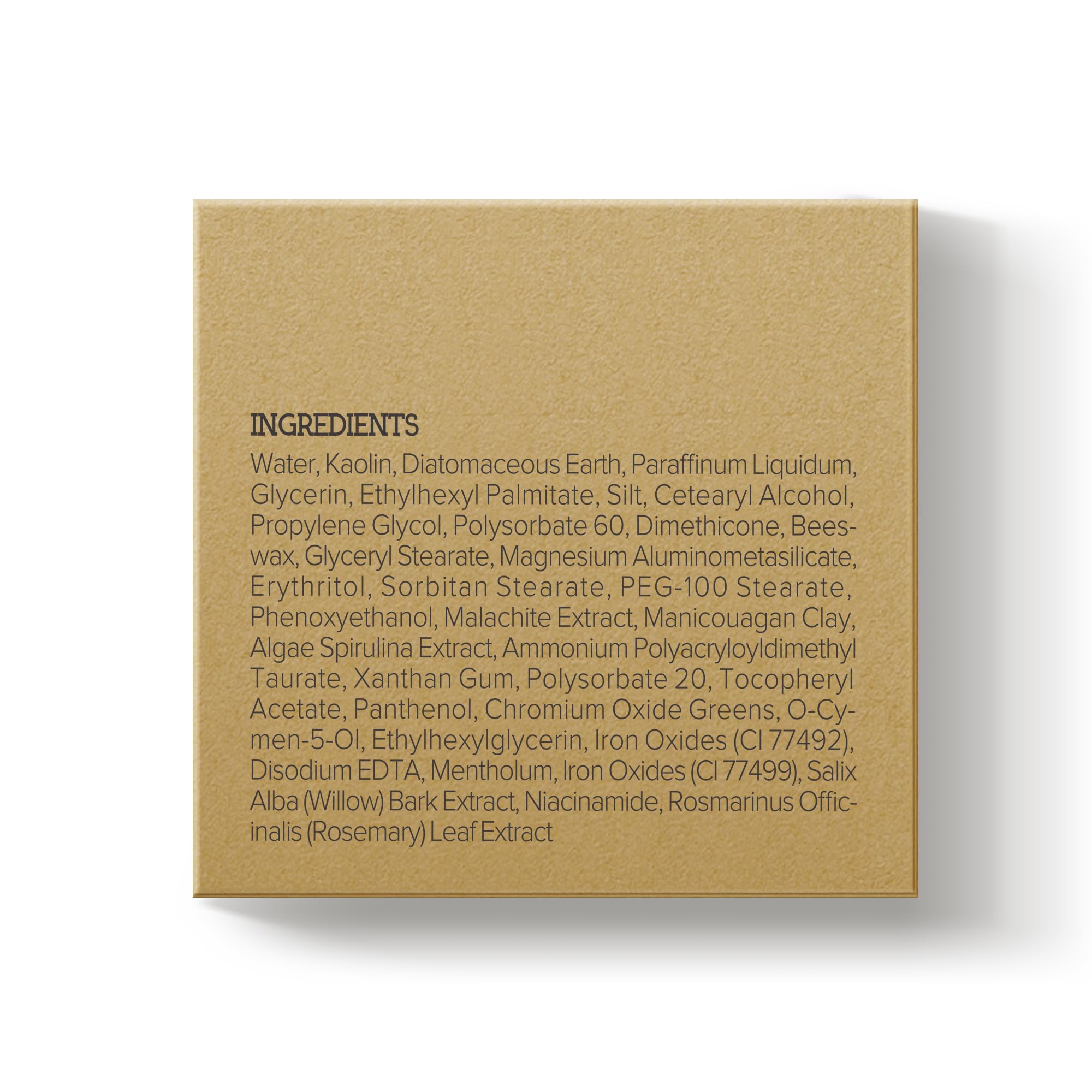 NING DERMOLOGIE clay mask packaging shot shows vegan, preservative-free formula.