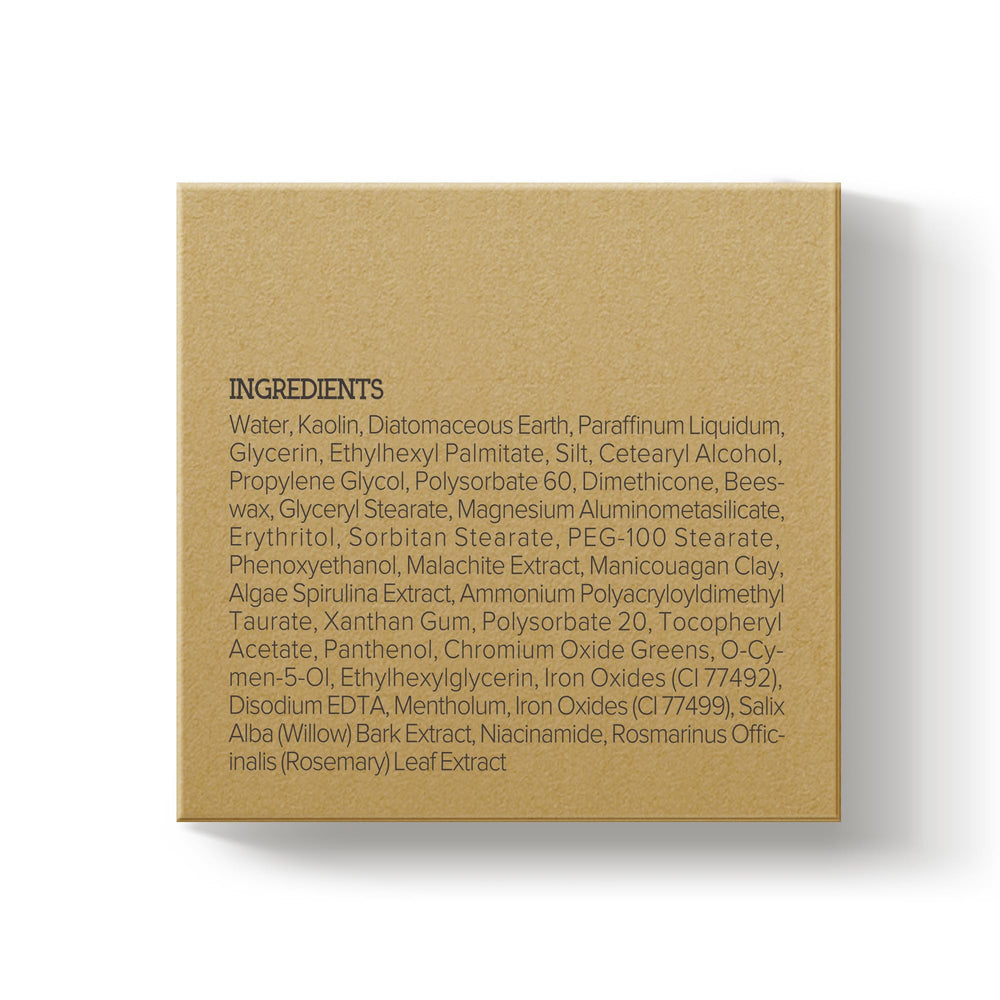 NING DERMOLOGIE clay mask packaging shot shows vegan, preservative-free formula.