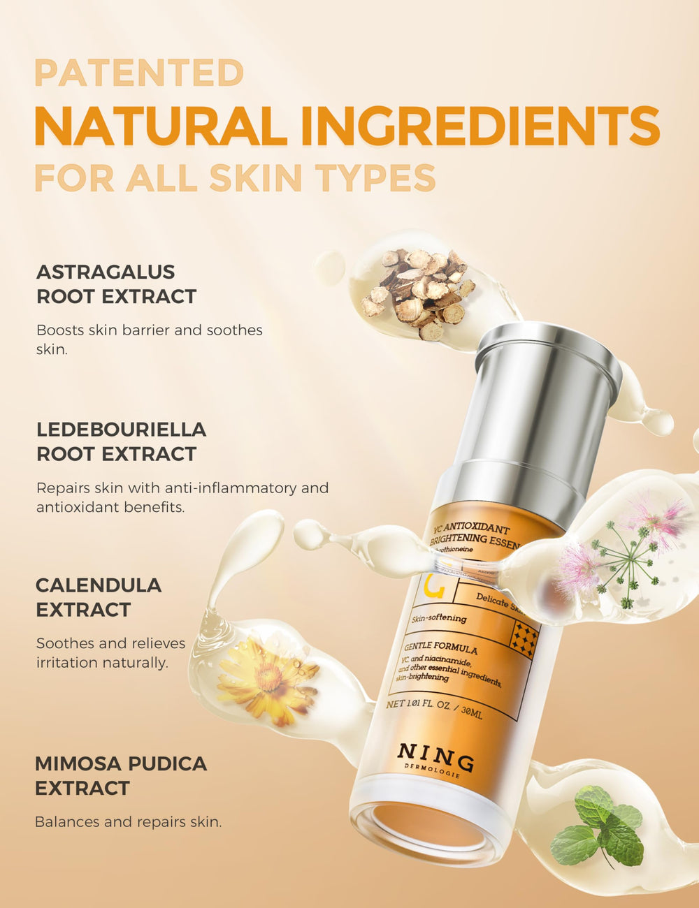 NING DERMOLOGIE Vitamin C serum application steps for a simple daily routine