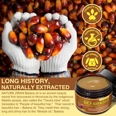 Ninsiec Batana Oil hair shine shot suggests radiant, healthy looking strands.