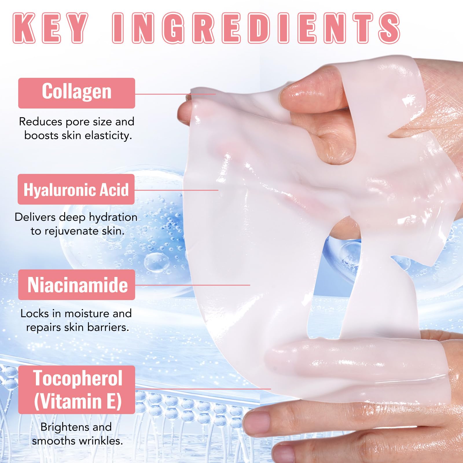 Ninsiec collagen face mask 4-pack showcases daily hydration and gentle anti-wrinkle care
