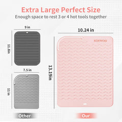 Ninwod mat with hanging hole for compact vanity storage