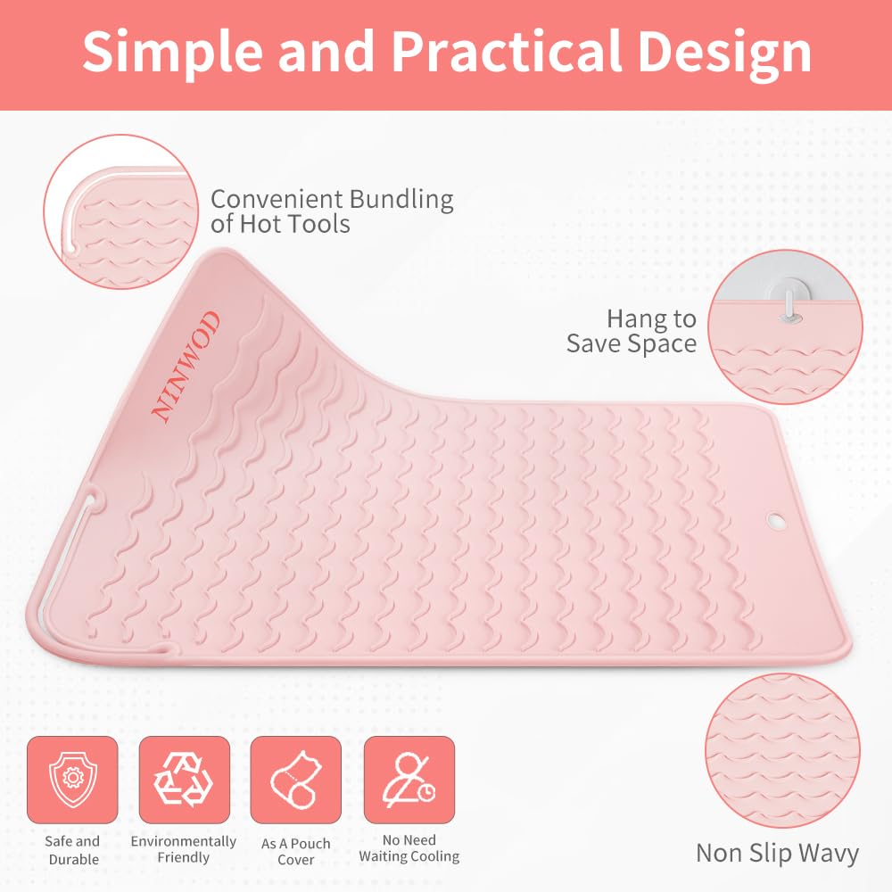 Ninwod mat supporting two tools secured with hook loop tape
