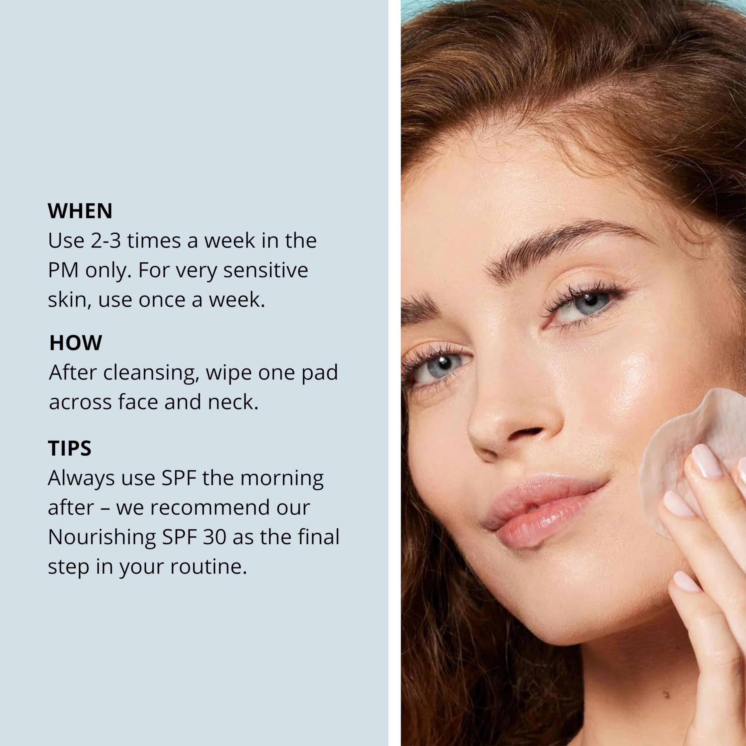 Nip-Fab Glycolic Fix Night Pads pore-closeup highlighting clear looking pores