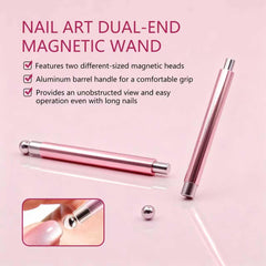 NIQZOPA cat eye magnet used on nail to create unique shimmer lines