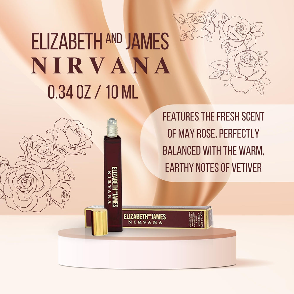Nirvana Rose mini perfume shown in travel-friendly packaging for everyday carry