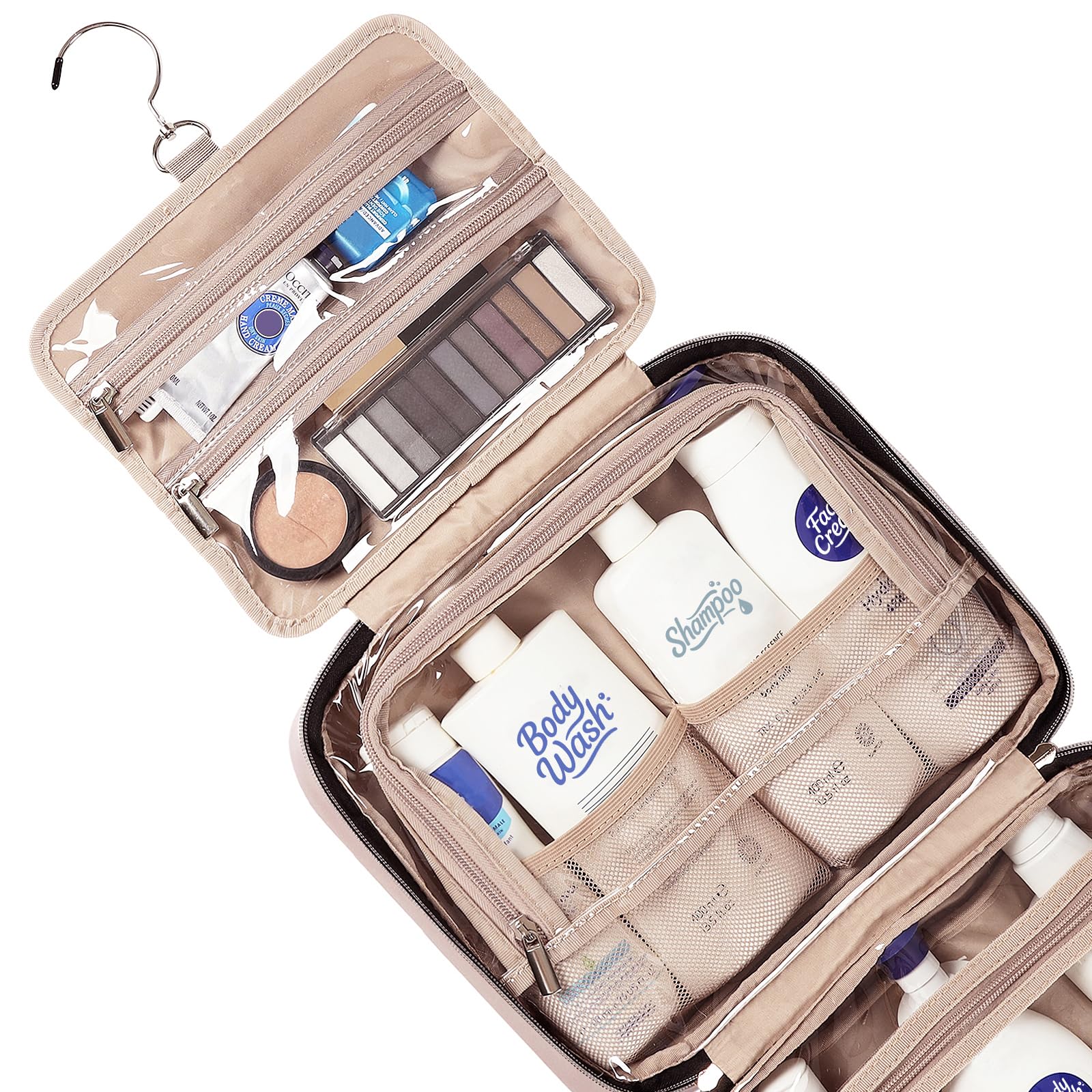 NISHEL elastic pockets keep items secure and accessible during travel.