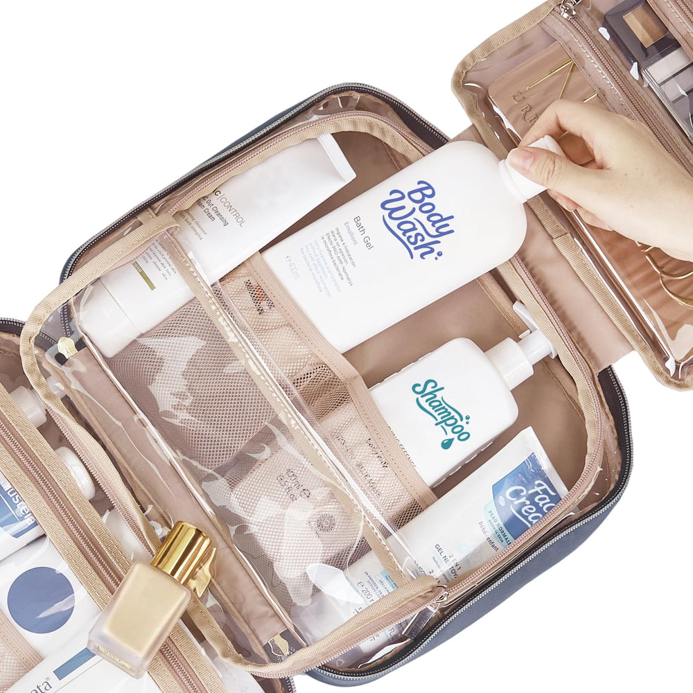 NISHEL bag hanger and front pocket for quick-access items