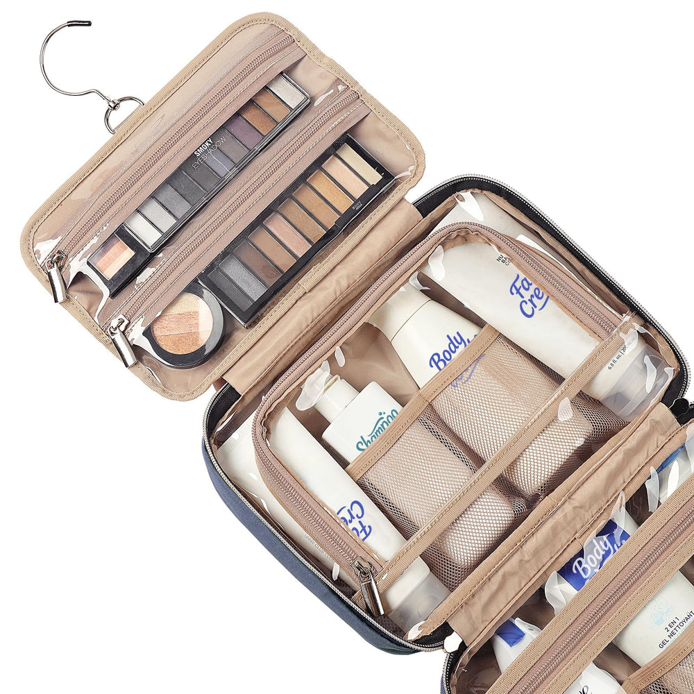 NISHEL travel toiletry bag transparent-window-security supports quick screening and easy visibility