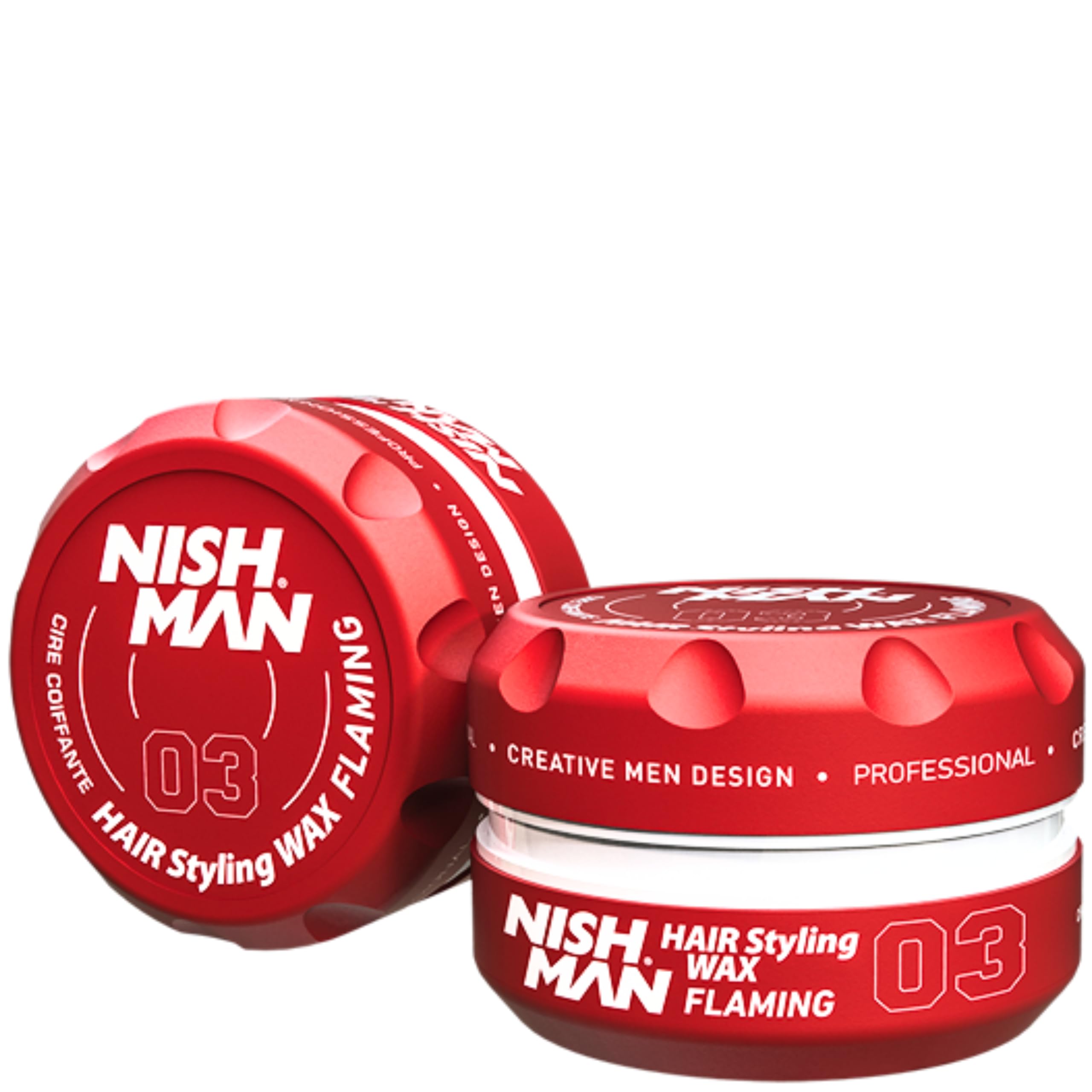Front view of Nishman Flamming 03 150ml gel-wax bottle.
