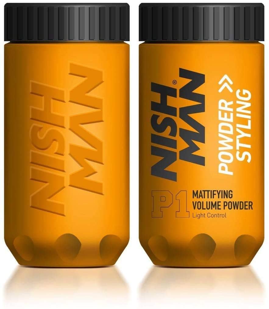 Nishman Hair Styling Powder Series matte finish closeup shows flexible hold.