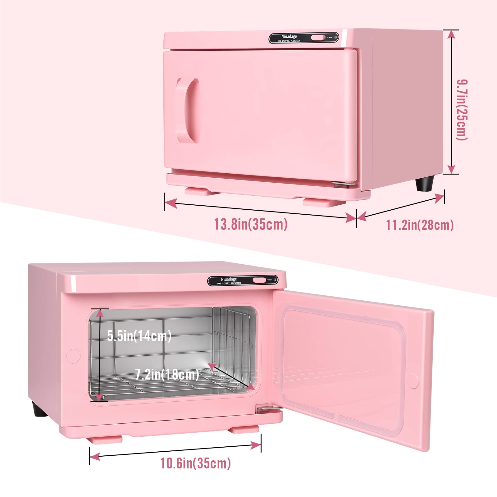Niuadage 8L hot towel warmer cabinet temperature dial allows precise heat control