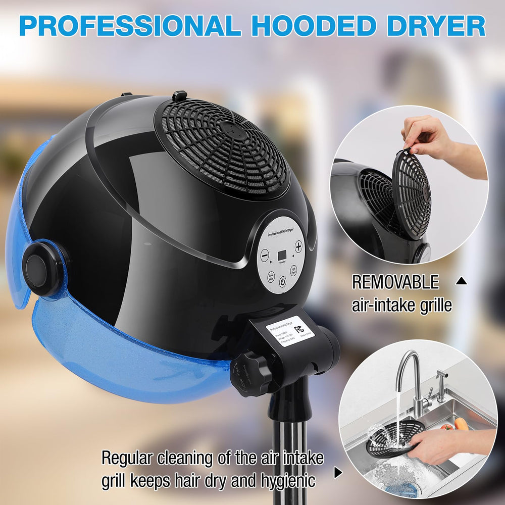 Niuadage hooded hair dryer height adjustable for versatile setups