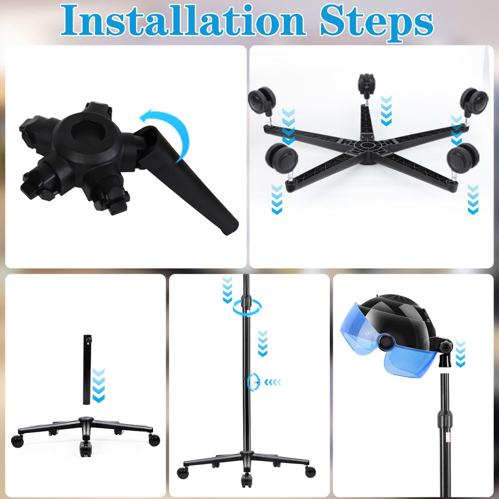 Niuadage hooded hair dryer in a salon setting supports professional sessions