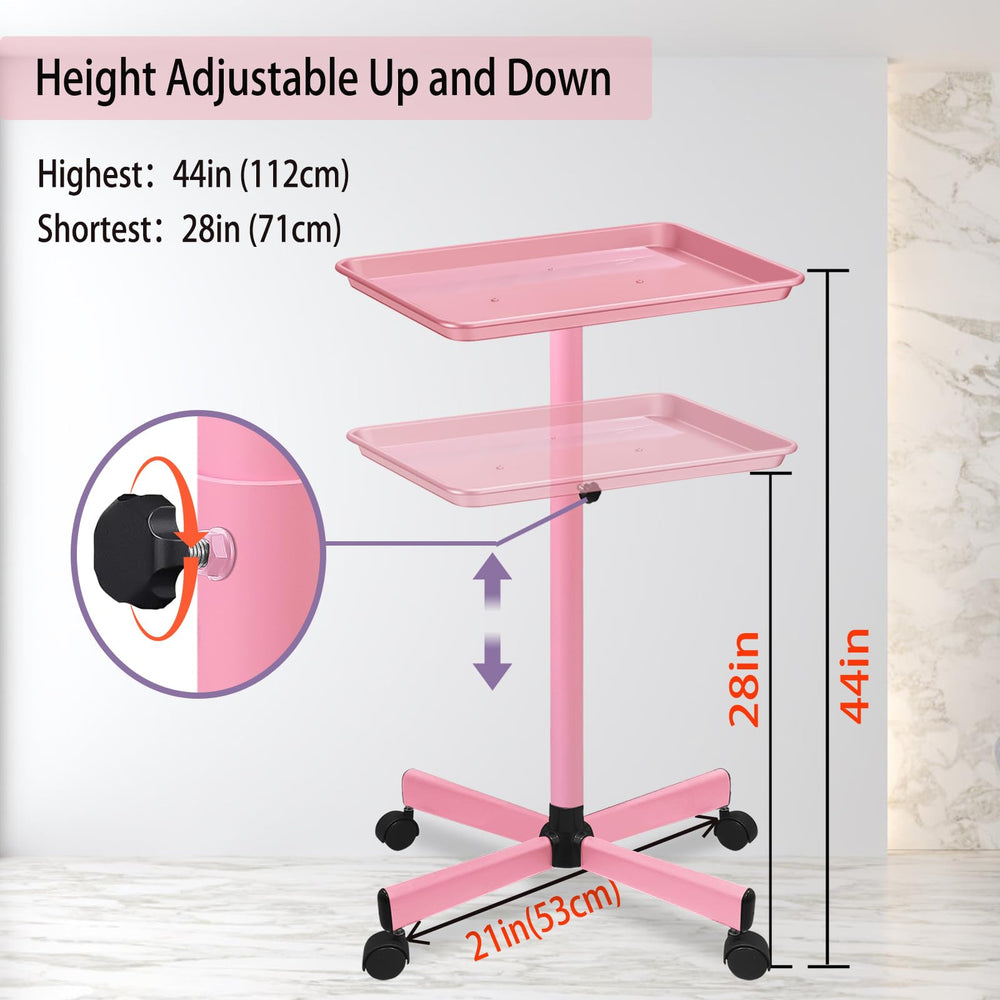 Niuadage Salon Tray with quiet wheels enables smooth transport