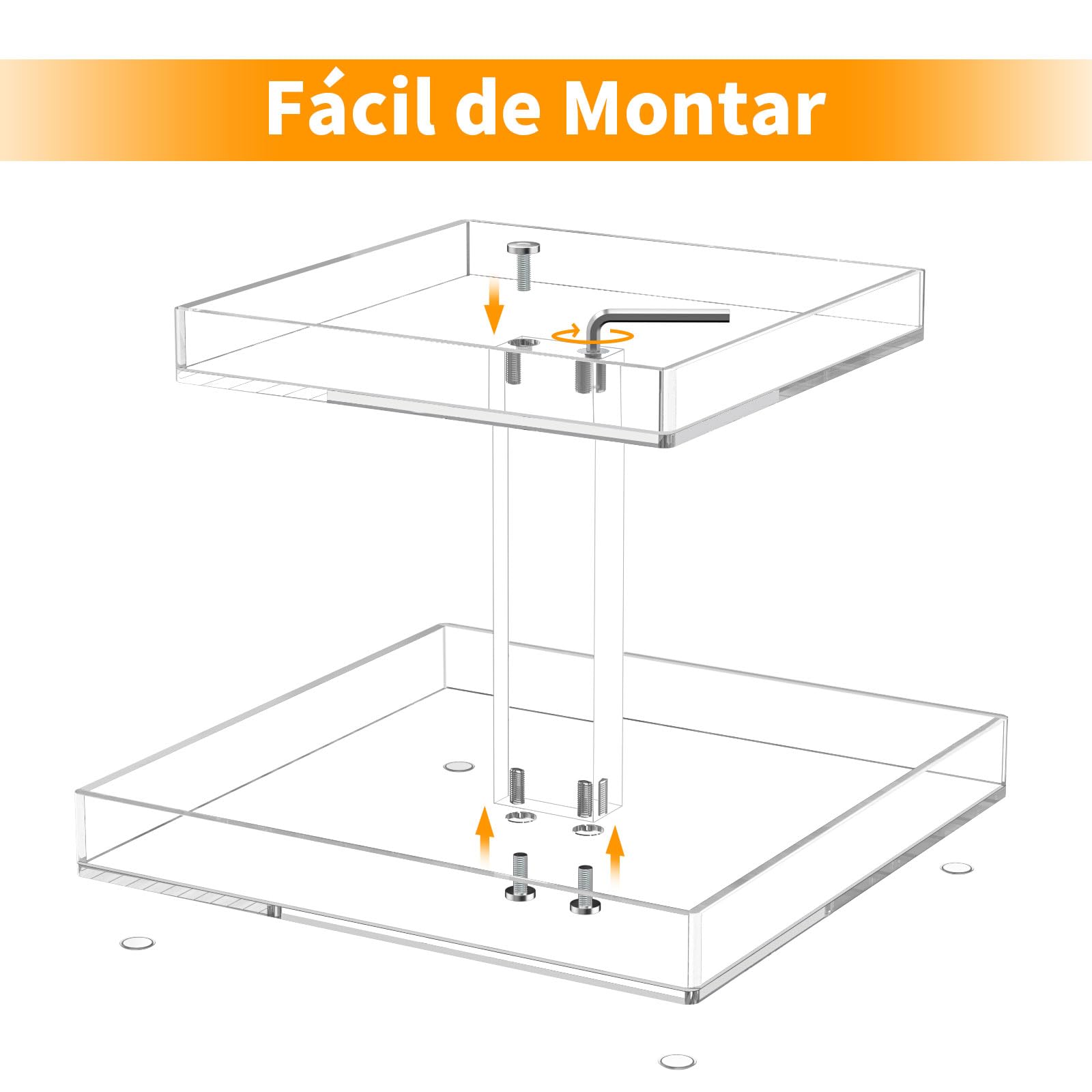 NIUBEE organizer with Allen wrench included for quick, secure assembly.