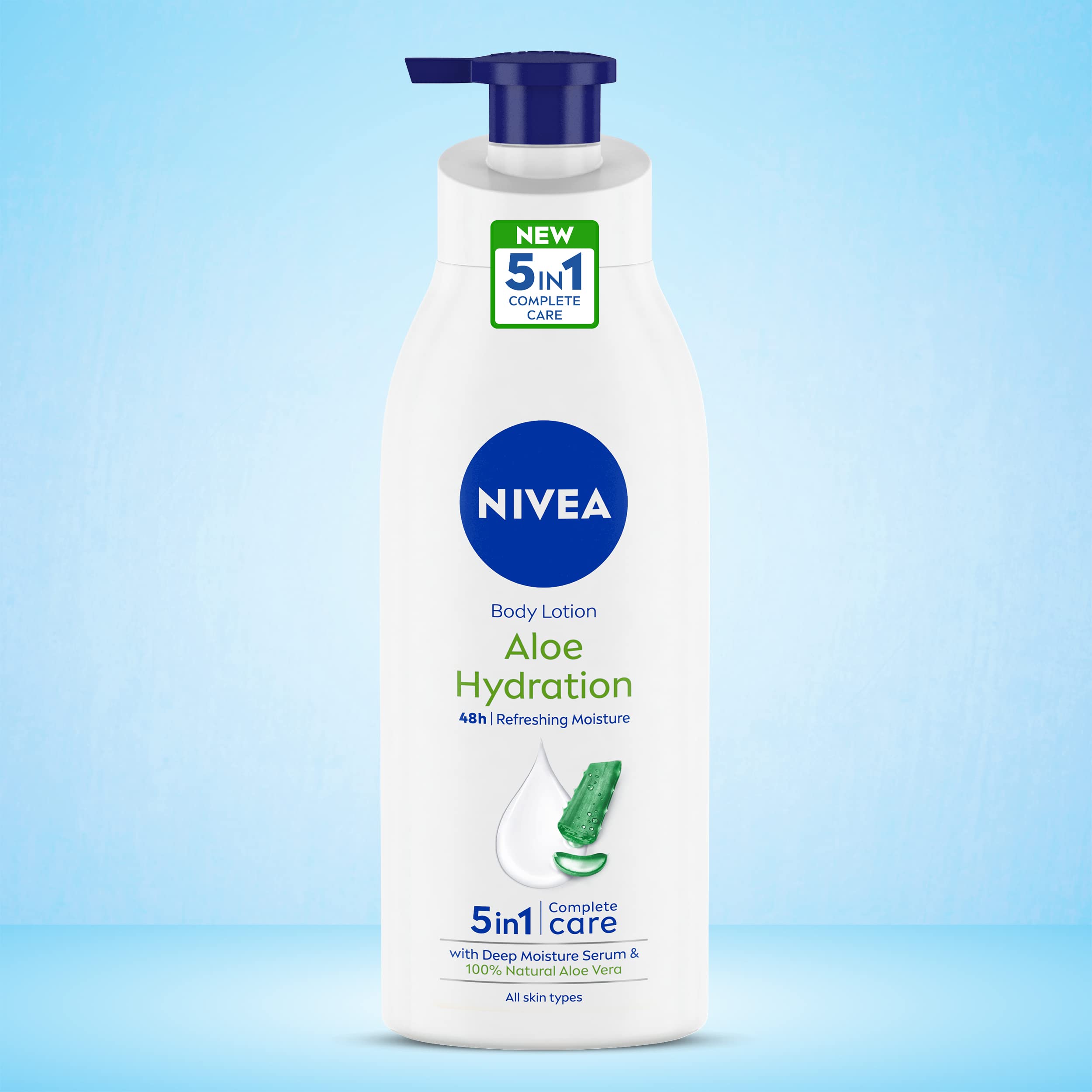 NIVEA Aloe Hidratación, textura cremosa para aplicación suave diaria.